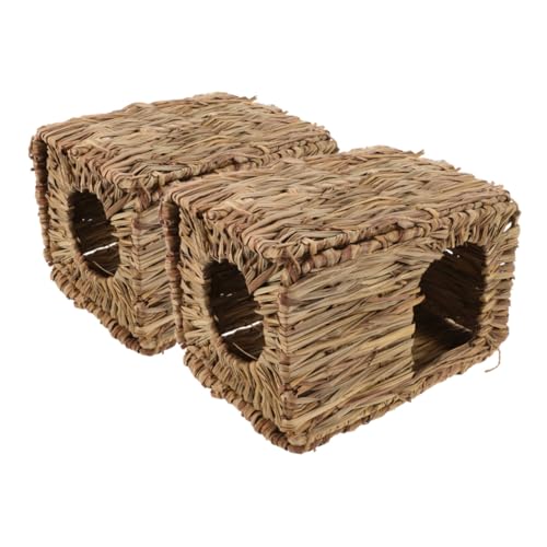 BELLIFFY 2 STÜCK Teiliges Kleines Grass Haus für Kaninchen und Meerschweinchen Faltbares Handgefertigtes Versteck aus Natürlichem Gras Platzsparendes Haustierversteck für Kleintiere Sicher BELLIFFY 2 STÜCK Teiliges Kleines Grass Haus für Kaninchen und Meerschweinchen Faltbares Handgefertigtes Versteck aus Natürlichem Gras Platzsparendes Haustierversteck für Kleintiere Sicher von BELLIFFY