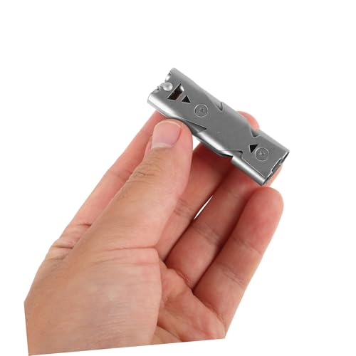 BELLIFFY 2 Stück Edelstahl Trainingspfeife Langlebig Rostfrei Ultrakompakt Leicht für Hunde Vogel Taubentraining Tragbar für Outdoor Camping Survival mit Schlüsselanhänger Design von BELLIFFY