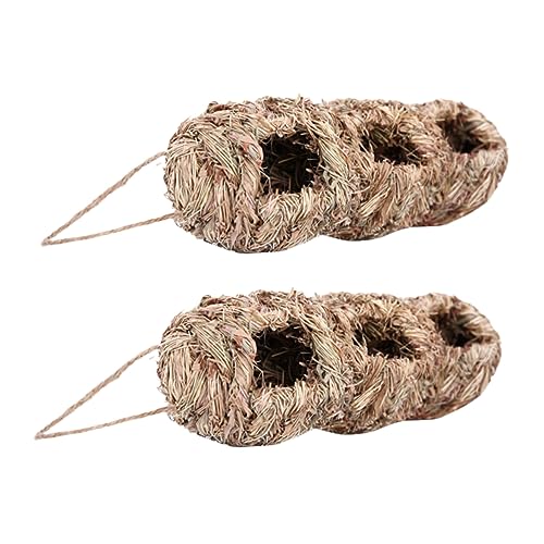 BELLIFFY 2 Stück Handgewebtes Teiliges Vogelnest aus Stroh Wetterfestes Outdoor Vogelhaus zum Aufhängen Sicherer Nistplatz für Kleine Vögel und Kleintiere Natürliche Oberfläche BELLIFFY 2 Stück Handgewebtes Teiliges Vogelnest aus Stroh Wetterfestes Outdoor Vogelhaus zum Aufhängen Sicherer Nistplatz für Kleine Vögel und Kleintiere Natürliche Oberfläche von BELLIFFY