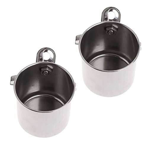 BELLIFFY 2 Stück Edelstahl Futternapf Vogelfutterspender Für Käfig Tragbarer Wasserspender Praktischer Futterspender Für Papageien BELLIFFY 2 Stück Edelstahl Futternapf Vogelfutterspender Für Käfig Tragbarer Wasserspender Praktischer Futterspender Für Papageien von BELLIFFY