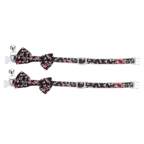 BELLIFFY 2 Stück Katzenhalsband Katzenzubehör Katze Kätzchenhalsband Haustierhalsband Katze Dekoratives Für Für Weibliches Kätzchenhalsband Mit Fliege Kätzchenhalsband Mit Schleife von BELLIFFY