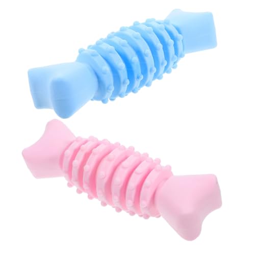 BELLIFFY 2stücke Interaktive Hundespielzeuge Aus -Schaum Fischgräten-Design Für Welpen Und Kleine Hunde Fördert Das Kauverhalten Zahnhygiene Langlebig Und Farbenfroh von BELLIFFY
