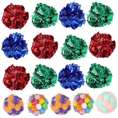 BELLIFFY Katzen-knisterspielzeug 25-teiliges Set Plüschbälle Knisterbälle für Katzen Zum Spielen BELLIFFY Katzen-knisterspielzeug 25-teiliges Set Plüschbälle Knisterbälle für Katzen Zum Spielen von BELLIFFY