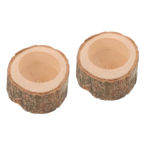 BELLIFFY 2st Futternapf Für Hamster Futternapf Aus Holz Chinchilla-schüssel Chinchilla-Accessoire Für Den Haushalt Hamsterfutterstation Aus Holz Hamsternapf Aus Hölzern von BELLIFFY