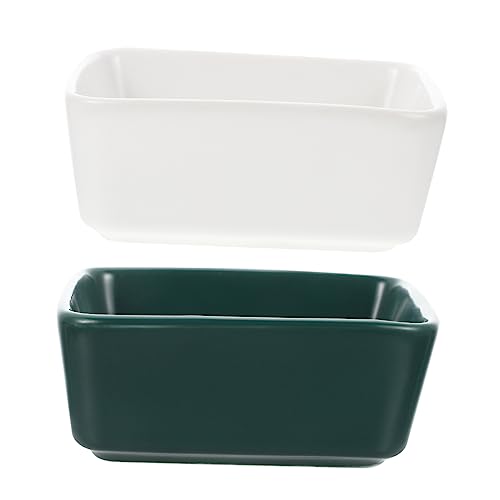 BELLIFFY 2stücke Hamster Futterschalen Aus Keramik rutschfeste Bissfeste Futter Und Wassernäpfe Für Kleine Haustiere Wie Hamster Meerschweinchen Und Kaninchen Weiß Dunkelgrün BELLIFFY 2stücke Hamster Futterschalen Aus Keramik rutschfeste Bissfeste Futter Und Wassernäpfe Für Kleine Haustiere Wie Hamster Meerschweinchen Und Kaninchen Weiß Dunkelgrün von BELLIFFY