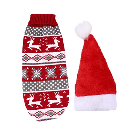 BELLIFFY 2st Haustier-weihnachtsset Winter Haustier Hässlicher Pullover Hund Weihnachtspullover Gestricktes Haustier Weihnachtsmütze Für Haustiere Weihnachtskatzenkostü Winterkleidung BELLIFFY 2st Haustier-weihnachtsset Winter Haustier Hässlicher Pullover Hund Weihnachtspullover Gestricktes Haustier Weihnachtsmütze Für Haustiere Weihnachtskatzenkostü Winterkleidung von BELLIFFY