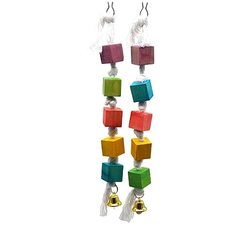 BELLIFFY Papagei Block String Spielzeug 2 stücke Vogel Beißen Spielzeug Glocke Holz Papagei Spielzeug für Kauen Spielen BELLIFFY Papagei Block String Spielzeug 2 stücke Vogel Beißen Spielzeug Glocke Holz Papagei Spielzeug für Kauen Spielen von BELLIFFY