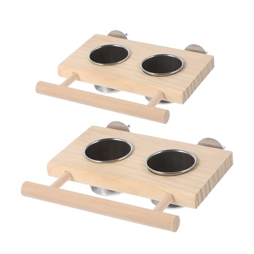 BELLIFFY Futternapf für Papageien Wasserbecher-Set Vogelkäfig-zubehör Edelstahl Abnehmbar und Waschbar für Einfache Reinigung BELLIFFY Futternapf für Papageien Wasserbecher-Set Vogelkäfig-zubehör Edelstahl Abnehmbar und Waschbar für Einfache Reinigung von BELLIFFY