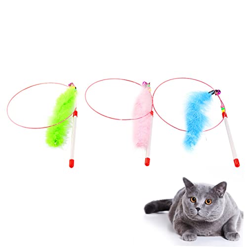BELLIFFY 3stücke Bunte Katzenangel Mit Stahlseil Und Kunststoffgriff Interaktives Katzenspielzeug Für Zuhause Zum Spielen Und Fördern Der Aktivität Ihrer Katze Zufällige Farben BELLIFFY 3stücke Bunte Katzenangel Mit Stahlseil Und Kunststoffgriff Interaktives Katzenspielzeug Für Zuhause Zum Spielen Und Fördern Der Aktivität Ihrer Katze Zufällige Farben von BELLIFFY