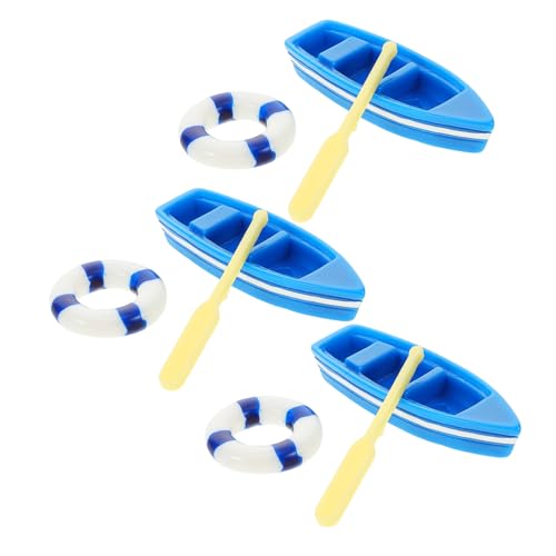BELLIFFY 3 Sätze Mini-Boot Mit Paddel Und Rettungsring-Ornament Miniatur-Boote Für DIY-feengarten Strand-Themen-Dekorationen Miniatur-strandboote Puppenhaus-Ornamente BELLIFFY 3 Sätze Mini-Boot Mit Paddel Und Rettungsring-Ornament Miniatur-Boote Für DIY-feengarten Strand-Themen-Dekorationen Miniatur-strandboote Puppenhaus-Ornamente von BELLIFFY