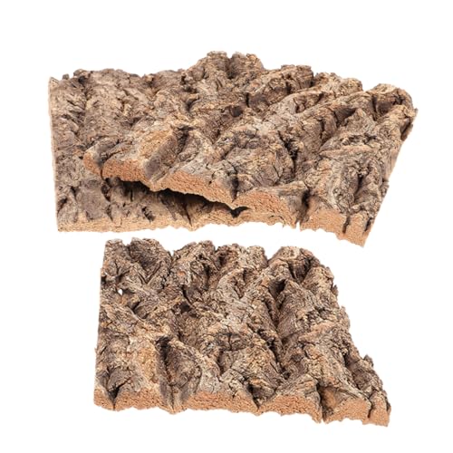 BELLIFFY 3 Stück Teiliges Reptilienbaumrinde Korkrinde mit Natürlicher Textur Leicht und Langlebig Pflegeleicht für Terrarien und Aquarien Geeignet für Echsen Schlangen Bartagamen von BELLIFFY