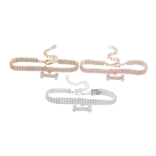 BELLIFFY 3 Stück Teiliges Verstellbares Haustierhalsband mit Glitzerndem Knochenanhänger Leichtes Schmuck für Kleine Hunde und Katzen Festlich für Neujahr und Besondere Anlässe BELLIFFY 3 Stück Teiliges Verstellbares Haustierhalsband mit Glitzerndem Knochenanhänger Leichtes Schmuck für Kleine Hunde und Katzen Festlich für Neujahr und Besondere Anlässe von BELLIFFY