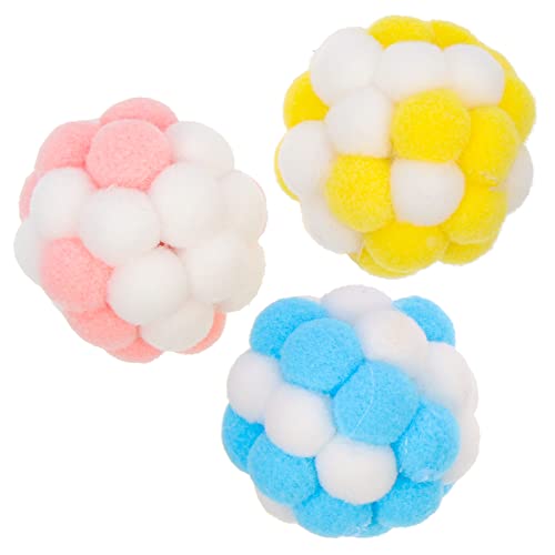 BELLIFFY 3er-Set Plüsch-Katzenbälle Katzenminzen-Kauspielzeug mit Glöckchen interaktives Katzenspielzeug für das Spielen im Innenbereich robuste Kaubälle aus Plüsch für Katzen BELLIFFY 3er-Set Plüsch-Katzenbälle Katzenminzen-Kauspielzeug mit Glöckchen interaktives Katzenspielzeug für das Spielen im Innenbereich robuste Kaubälle aus Plüsch für Katzen von BELLIFFY