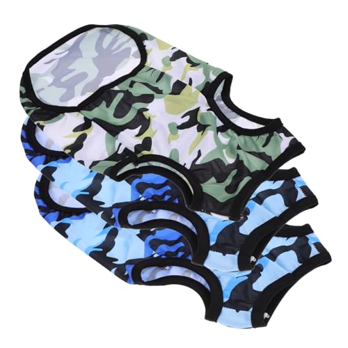 BELLIFFY 3st Haustierweste Kleiner Tarntank Für Hunde Welpe Kleidung Für Haustierhemden Haustier-Outfit Tarnung Tarnweste Für Hunde Tarnkleidung Für Hunde Hundeshirt Camo-Shirt Polyester von BELLIFFY