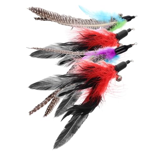 BELLIFFY Cat Toy 4 Stück Federspielzeug Für Katzen Katzenspielzeug Kitten Spielzeug Katzenangel Katzrnzubehör Katzenspielzeig Spielzeuge Plume-katzenstab-aufsätze Ersatz-Katzen-zauberstab-Spielzeug BELLIFFY Cat Toy 4 Stück Federspielzeug Für Katzen Katzenspielzeug Kitten Spielzeug Katzenangel Katzrnzubehör Katzenspielzeig Spielzeuge Plume-katzenstab-aufsätze Ersatz-Katzen-zauberstab-Spielzeug von BELLIFFY