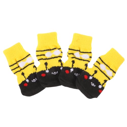 BELLIFFY 4 stücke Hund Socken Pfoten Warme Fäustlinge Anti- Haustier Bein Socken für Hunde Entzückende Haustier Socken Baumwolle Material BELLIFFY 4 stücke Hund Socken Pfoten Warme Fäustlinge Anti- Haustier Bein Socken für Hunde Entzückende Haustier Socken Baumwolle Material von BELLIFFY