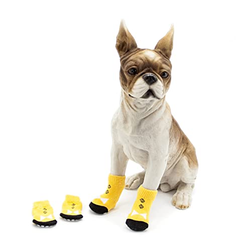 BELLIFFY Hundesocken 4er-Pack Haustier-Baumwollsocken für Hunde rutschfeste Hundeschuhe Größe Bequem rutschfest BELLIFFY Hundesocken 4er-Pack Haustier-Baumwollsocken für Hunde rutschfeste Hundeschuhe Größe Bequem rutschfest von BELLIFFY