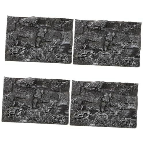 BELLIFFY 4 Stücke 3D Tank Decor Kork Terrarium Hintergrund Reptil Gehäuse Schlange Lebensraum Realistische Drachen Gehäuse Kunstwerk von BELLIFFY