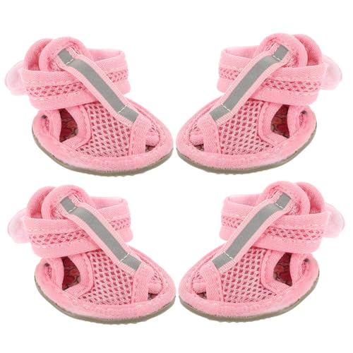 BELLIFFY 4 Stück Hundeschuhe Outdoor Sandalen Haustier Sandalen Mesh Sohle Atmungsaktive Hundestiefel - Sneakers Für BELLIFFY 4 Stück Hundeschuhe Outdoor Sandalen Haustier Sandalen Mesh Sohle Atmungsaktive Hundestiefel - Sneakers Für von BELLIFFY