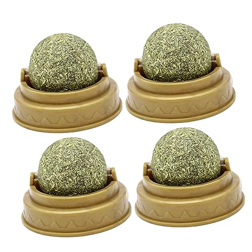 BELLIFFY Katzenminzenbälle Spielzeug für Katzen 4er-Pack natürliche Katzenminzen-Leckbälle Katzenverdauungsförderer Minzball-Spielzeug für Haustiere sicheres Material BELLIFFY Katzenminzenbälle Spielzeug für Katzen 4er-Pack natürliche Katzenminzen-Leckbälle Katzenverdauungsförderer Minzball-Spielzeug für Haustiere sicheres Material von BELLIFFY