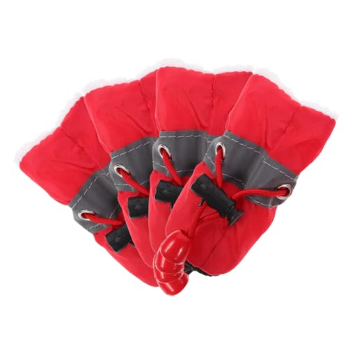 BELLIFFY 4 Stück rutschfeste Schuhe Für Haustiere Schützende Hundeschuhe Welpenhaustierschuhe Hundeschuhe Für Regen Welpenschuhe Für Draußen rutschfeste Haustierschuhe Stoff Rot BELLIFFY 4 Stück rutschfeste Schuhe Für Haustiere Schützende Hundeschuhe Welpenhaustierschuhe Hundeschuhe Für Regen Welpenschuhe Für Draußen rutschfeste Haustierschuhe Stoff Rot von BELLIFFY