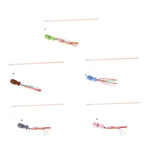 BELLIFFY 5-teiliges Katzenspielzeug-Set mit Katzenminze interaktives Katzenspielzeug Langer Griff Neckstab für Katzen langlebig und Kratzfest BELLIFFY 5-teiliges Katzenspielzeug-Set mit Katzenminze interaktives Katzenspielzeug Langer Griff Neckstab für Katzen langlebig und Kratzfest von BELLIFFY