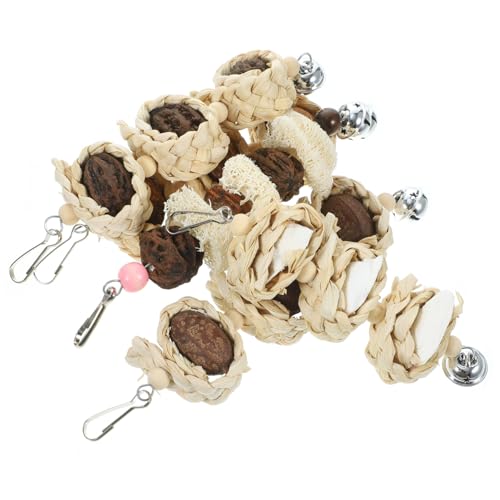 BELLIFFY 5stücke Natürliche Holz Papagei Kauen Spielzeug Hängende Vogelspielzeuge Für Sittiche Und Andere Vögel Sicheres Und Langlebiges Spielzeug Für Beschäftigung Von von BELLIFFY