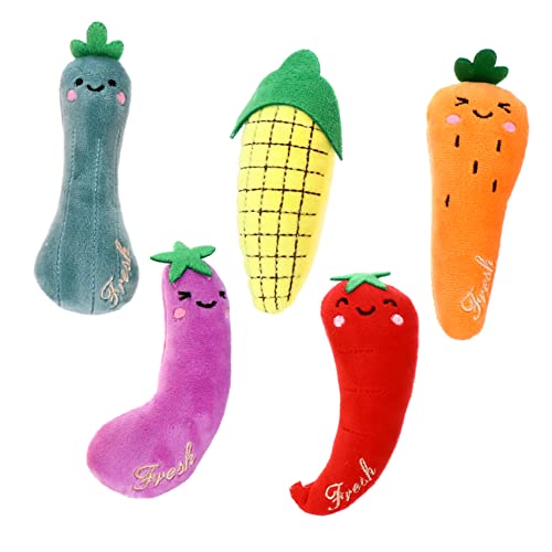 BELLIFFY 5 Stück Cartoon Gemüse Plüsch Katzen Kauspielzeug Mit Katzenminze Zum Knabbern Und Spielen BELLIFFY 5 Stück Cartoon Gemüse Plüsch Katzen Kauspielzeug Mit Katzenminze Zum Knabbern Und Spielen von BELLIFFY