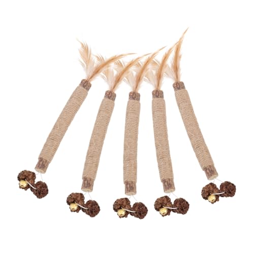 BELLIFFY Katzenspielzeug-Set 5-teilig Katzen-Backenzahn-Spielzeug Katzen-Teaser Zauberstab Spielzeug für Kätzchen interaktives Spielzeug Katzen-Backenzahn-Stick BELLIFFY Katzenspielzeug-Set 5-teilig Katzen-Backenzahn-Spielzeug Katzen-Teaser Zauberstab Spielzeug für Kätzchen interaktives Spielzeug Katzen-Backenzahn-Stick von BELLIFFY