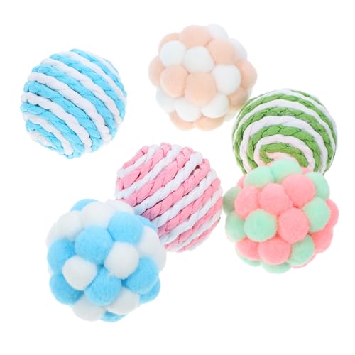 BELLIFFY Katzenminzenbälle Spielzeug für Katzen 6 Stück Plüsch-Katzenspielzeugbälle mit Glöckchen interaktive Katzen-Teaser-Bälle weiche Katzen-Flauschbälle BELLIFFY Katzenminzenbälle Spielzeug für Katzen 6 Stück Plüsch-Katzenspielzeugbälle mit Glöckchen interaktive Katzen-Teaser-Bälle weiche Katzen-Flauschbälle von BELLIFFY