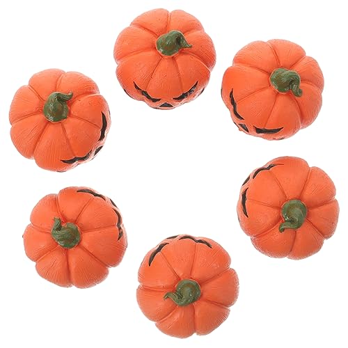 BELLIFFY 6stücke Teiliges Halloween Kürbis Figuren Gruselige Resin Deko Für Garten Und Aquarien Halloween Dekoration Für Zuhause Und Partys von BELLIFFY