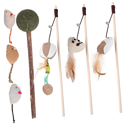 BELLIFFY 7 STK Spielzeug Funny Toys Fun Toy Katzen minzekissen cat Toys spielsachen für Katzen Catnip Katzenstäbe Katze necken Stange Kätzchen Katze Zauberstab Katzenstabstäbe Holzstange BELLIFFY 7 STK Spielzeug Funny Toys Fun Toy Katzen minzekissen cat Toys spielsachen für Katzen Catnip Katzenstäbe Katze necken Stange Kätzchen Katze Zauberstab Katzenstabstäbe Holzstange von BELLIFFY