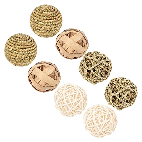 BELLIFFY 8stücke Teiliges Kleintier Kauspielzeug Aus Naturmaterialien Für Hamster Meerschweinchen Und Kaninchen Zahn Und Mundpflege Spielzeug Gesundheit Während des Spiels von BELLIFFY