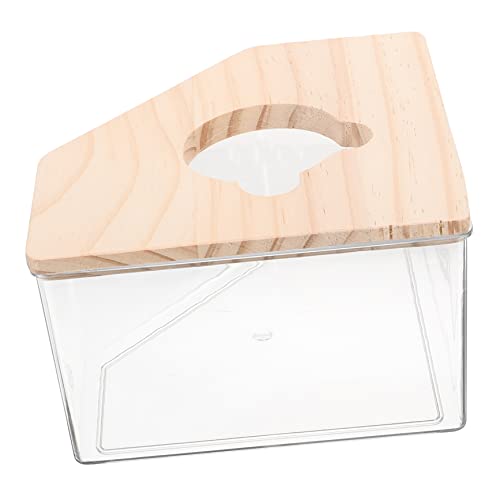 BELLIFFY Hamster Sandbad Box Mit Holzabdeckung Transparente - Für Zwerghamster Rennmäuse Und Kleine Haustiere Einfach Zu Reinigen Multifunktional Als Sandbad Oder Toilette BELLIFFY Hamster Sandbad Box Mit Holzabdeckung Transparente - Für Zwerghamster Rennmäuse Und Kleine Haustiere Einfach Zu Reinigen Multifunktional Als Sandbad Oder Toilette von BELLIFFY