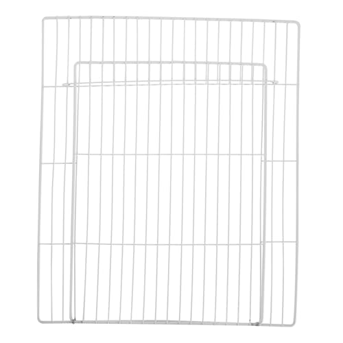 BELLIFFY Cat Cage Door Panel Weißes Metallgitter mit Dichtem Maschengewebe Katzenauslauf Tür Sicherer Ersatz für Katzenkäfig Zubehör Einfache für Innengehege und Spielbereiche von BELLIFFY