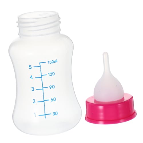 BELLIFFY 4stücke Haustier Fütterungsflasche Für Welpen Pflegeflasche Mit Reinigungsbürsten Lebensmittelechtes Material Einfache Geeignet Für Hunde Und Katzen Farbe Zufällig von BELLIFFY