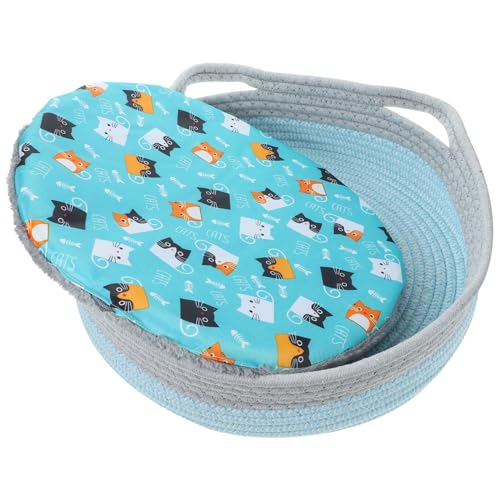 BELLIFFY Katzenbett Aus Baumwolle Weiches Geflochtenes Katzennest Für Kleine Haustiere Für Zuhause Komfortable Schlafunterlage Für Katzen Und Kleine Hunde Waschbar Und Langlebig BELLIFFY Katzenbett Aus Baumwolle Weiches Geflochtenes Katzennest Für Kleine Haustiere Für Zuhause Komfortable Schlafunterlage Für Katzen Und Kleine Hunde Waschbar Und Langlebig von BELLIFFY