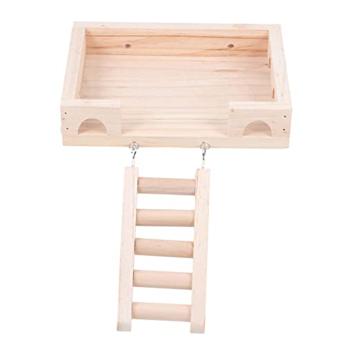 BELLIFFY Hamster Spielplatz Aus Holz Mit Kletterleiter Natürliche Plattform Für Kleine Haustiere Für Hamster Mäuse Und Andere Nager Installieren Langlebig Und Sicher BELLIFFY Hamster Spielplatz Aus Holz Mit Kletterleiter Natürliche Plattform Für Kleine Haustiere Für Hamster Mäuse Und Andere Nager Installieren Langlebig Und Sicher von BELLIFFY