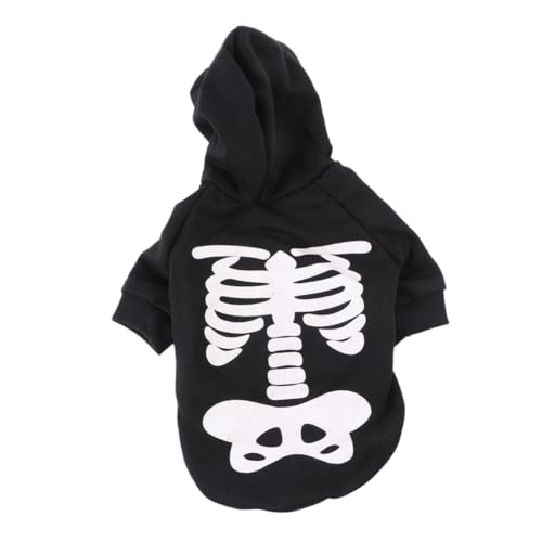 BELLIFFY Halloween Haustierkostüm mit Leuchtendem Totenkopf-Muster Atmungsaktive Hundekleidung für Kleine bis Mittelgroße Hunde und Katzen Bequem an Auszuziehen für Spaziergänge und Partys BELLIFFY Halloween Haustierkostüm mit Leuchtendem Totenkopf-Muster Atmungsaktive Hundekleidung für Kleine bis Mittelgroße Hunde und Katzen Bequem an Auszuziehen für Spaziergänge und Partys von BELLIFFY
