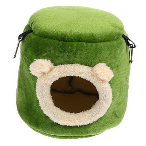 BELLIFFY Hamster-hängematte Baumwollmaterial Gemütliches Baumstamm-Haus Für Kleine Haustiere Für Zwerghamster Und Chinchillas Grün von BELLIFFY