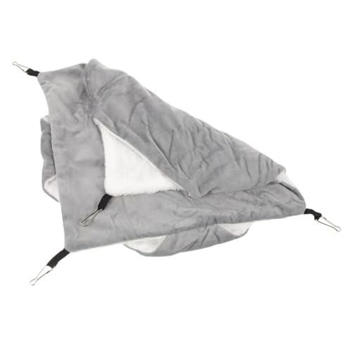 BELLIFFY Resting Bequeme Doppel-Layer-hängematte Für Kleine Haustiere Für Hamster Und Eichhörnchen Atmungsaktiv Und Warm Kristallgrau von BELLIFFY