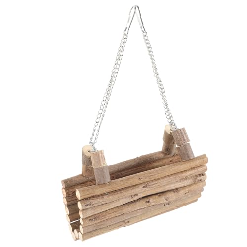 BELLIFFY Hamster-Spielzeug Aus Holz Mit Hängematte Und Schaukel Für Zwerghamster Und Ratten Klettermöglichkeit Und Versteck BELLIFFY Hamster-Spielzeug Aus Holz Mit Hängematte Und Schaukel Für Zwerghamster Und Ratten Klettermöglichkeit Und Versteck von BELLIFFY