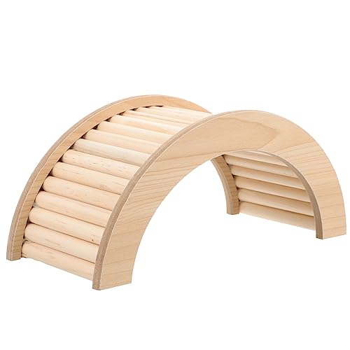 BELLIFFY Hamster Holzbrücke Klettern Spielzeug Kleine Haustierbrücke Für Meerschweinchen Chinchilla Und Rennmäuse Naturholzbrücke Für Käfig von BELLIFFY