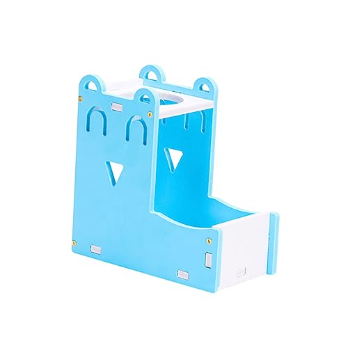 BELLIFFY Kreativer Wasserspender Für Kleintiere Hamsterfutter Und Wassernapf-Rack Kein Wasserbehälter Erforderlich Aus Langlebigem Für Kleine Haustiere Blau von BELLIFFY