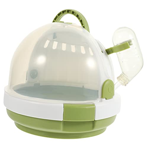 BELLIFFY Kunststoff-Hamster-reisekäfig Hamster-tragebox Atmungsaktive Tierträgertasche Mit Trinkflasche Für Reisen Und Ausflüge von BELLIFFY