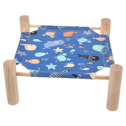 BELLIFFY Hamsterbett Mit Holzgestell Abnehmbares Hamster-hängematte Haustierbett Für Kleine Tiere Platzsparendes Schlafzimmer von BELLIFFY