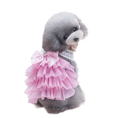 BELLIFFY Mehrlagiges Hundekleid Mit Spitzen-Tutu-Kleid Und Schleife Gemütliche Kleidung Für Kleine Hunde Zum Spazierengehen Besondere Anlässe BELLIFFY Mehrlagiges Hundekleid Mit Spitzen-Tutu-Kleid Und Schleife Gemütliche Kleidung Für Kleine Hunde Zum Spazierengehen Besondere Anlässe von BELLIFFY