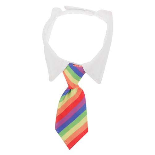 BELLIFFY Verstellbares Haustier-Halsband Mit Regenbogen-Design Hundehalsband Katzenschal Für Feste Partys Hochzeiten Und Tägliches Tragen Geeignet Für Kleine Und Mittelgroße Tiere von BELLIFFY