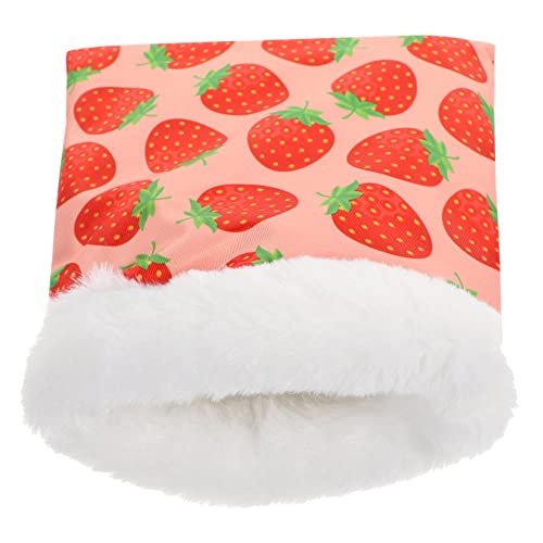 BELLIFFY Haustier warmes Nest haustierbett pet Bed petbett Hamster schlafen Chinchilla Schlafsack Winterbett für kleine Haustiere Schlafbett für kleine Haustiere Kaninchenfell rot von BELLIFFY