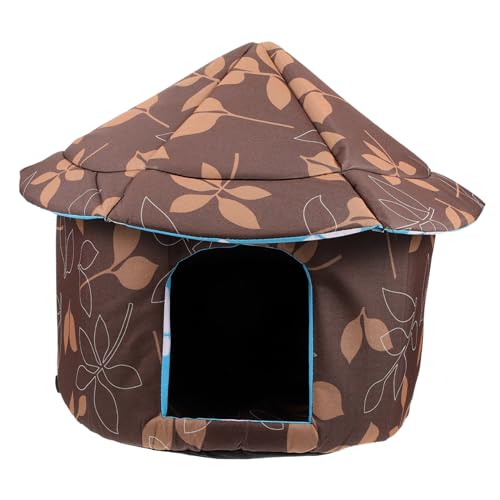 BELLIFFY Halbgeschlossenes Katzenhaus Mit Abnehmbarem Warmen Haustiernest Schlafbett Für Katzen Und Kätzchen Aus Stoff Und Schwammmaterial Leicht BELLIFFY Halbgeschlossenes Katzenhaus Mit Abnehmbarem Warmen Haustiernest Schlafbett Für Katzen Und Kätzchen Aus Stoff Und Schwammmaterial Leicht von BELLIFFY
